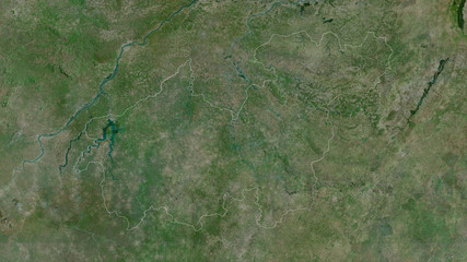 Sikasso, Mali - outlined. Satellite