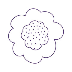 flower petals natural decoration isolated icon on white background line style