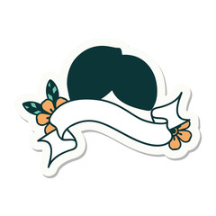 tattoo sticker with banner of coffee beans