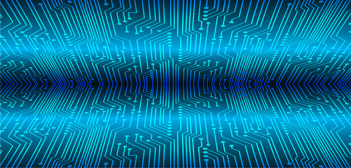 Blue cyber circuit future technology concept background