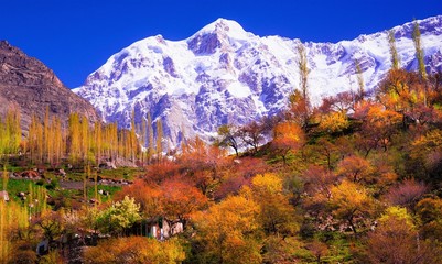 Autumn season in Hunza Valley, Pakistan