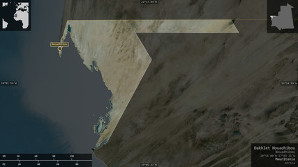 Dakhlet Nouadhibou, Mauritania - composition. Satellite