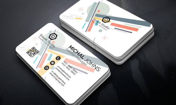 Modern abstract business card