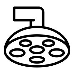 Laboratory medical lamp icon. Outline laboratory medical lamp vector icon for web design isolated on white background