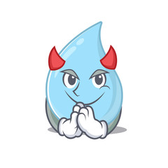 Raindrop dressed as devil cartoon character design style