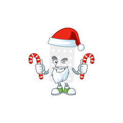 Pills humble Santa Cartoon character having candies