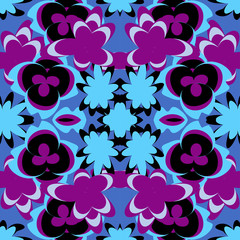 Abstract seamless colorful pattern exotic shapes backgrounds