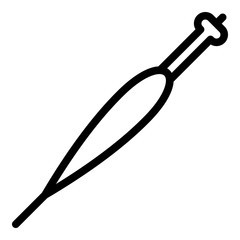 Rod bobber icon. Outline rod bobber vector icon for web design isolated on white background