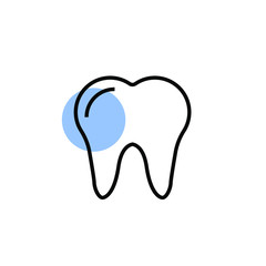 tooth icon vector modern design isolated on white background