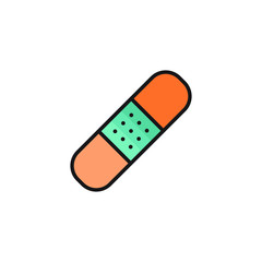 bandage icon vector filled outline design isolated on white background