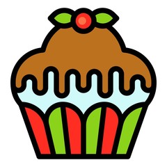 Cupcake or Muffin, Baked good vector icon