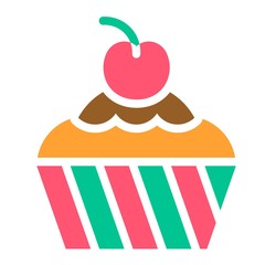 Cupcake or Muffin, Baked good vector icon