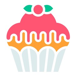 Cupcake or Muffin, Baked good vector icon