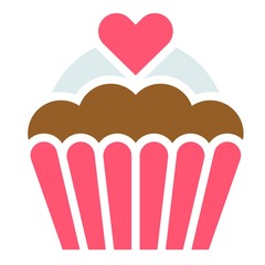Cupcake or Muffin, Baked good vector icon