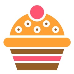 Cupcake or Muffin, Baked good vector icon