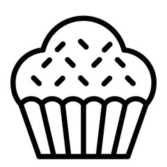 Cupcake or Muffin, Baked good vector icon