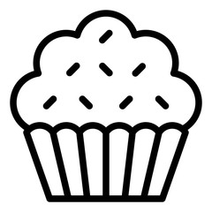 Cupcake or Muffin, Baked good vector icon