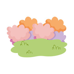 bush foliage grass botanical greenery isolated icon