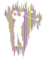 Golf logo design. Sport background. Graph, Icon, Symbol, Silhouette. Vector illustration.