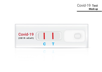 Mock up Realistic Blood Test Gadget for Covid-19 . Hospital Tool design Vector Illustration. Medical and Health Concept.