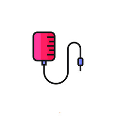transfusion icon vector filled outline design isolated on white background