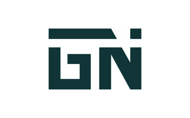Obraz premium GN or NG and G, N Uppercase Letter Initial Logo Design, Vector Template