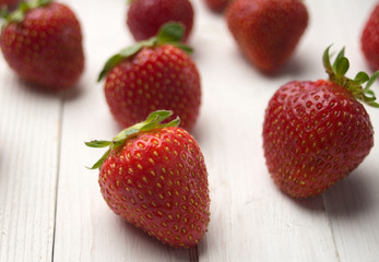 strawberry on a wooden background