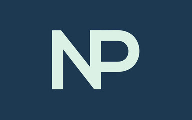 NP or PN and N, P Uppercase Letter Initial Logo Design, Vector Template © usman