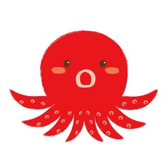 Obraz premium タコのイラスト