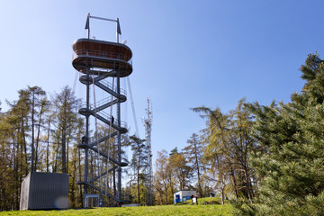   watch tower Hylacka near town Tabor, South Bohemian region, Czech republic