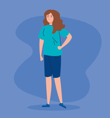 beautiful woman avatar character icon vector illustration design