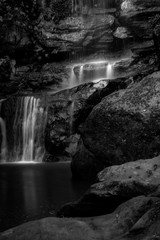 waterfall and rocks