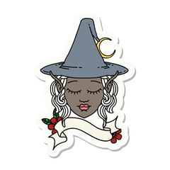 elf mage character face sticker