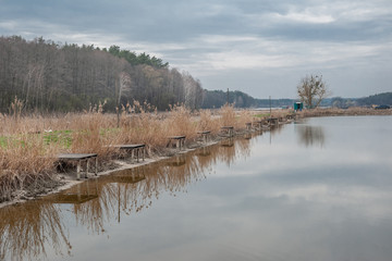 Reflection of clouds and sky in the water