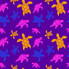 bright turtles pattern