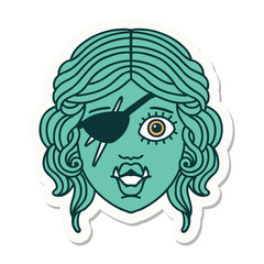 orc rogue character face sticker