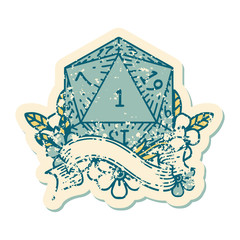 natural one d20 dice roll illustration