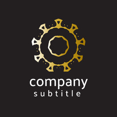 Fototapeta premium ornament gold logo