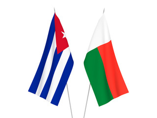 Cuba and Madagascar flags