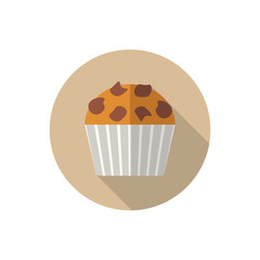 flat design vector muffin