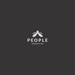 People logo template design in Vector illustration 