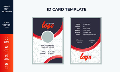 Modern Creative Id Card Template Design. Identity Card template Design