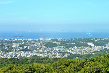 東京湾　猿島　横須賀市大楠山の風景