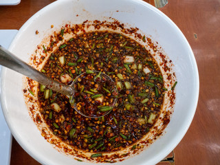 Thai style dipping sauce The taste that Thai people like