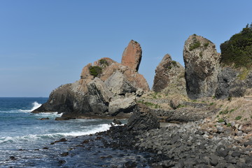 呼子　湊の立神岩
