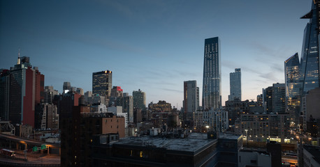 Fototapeta na wymiar New York skyline sunset 