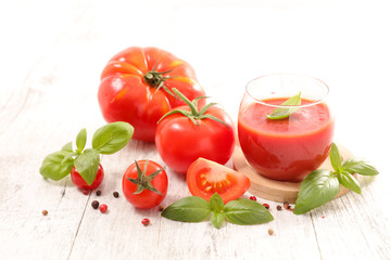 fresh tomato gazpacho and basil