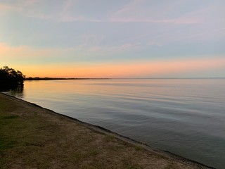 Obraz premium sunset over the sea - calm