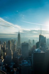 Fototapeta na wymiar New York skyline back lit