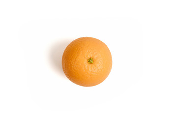 Ripe orange isolated on white background Clipping Path